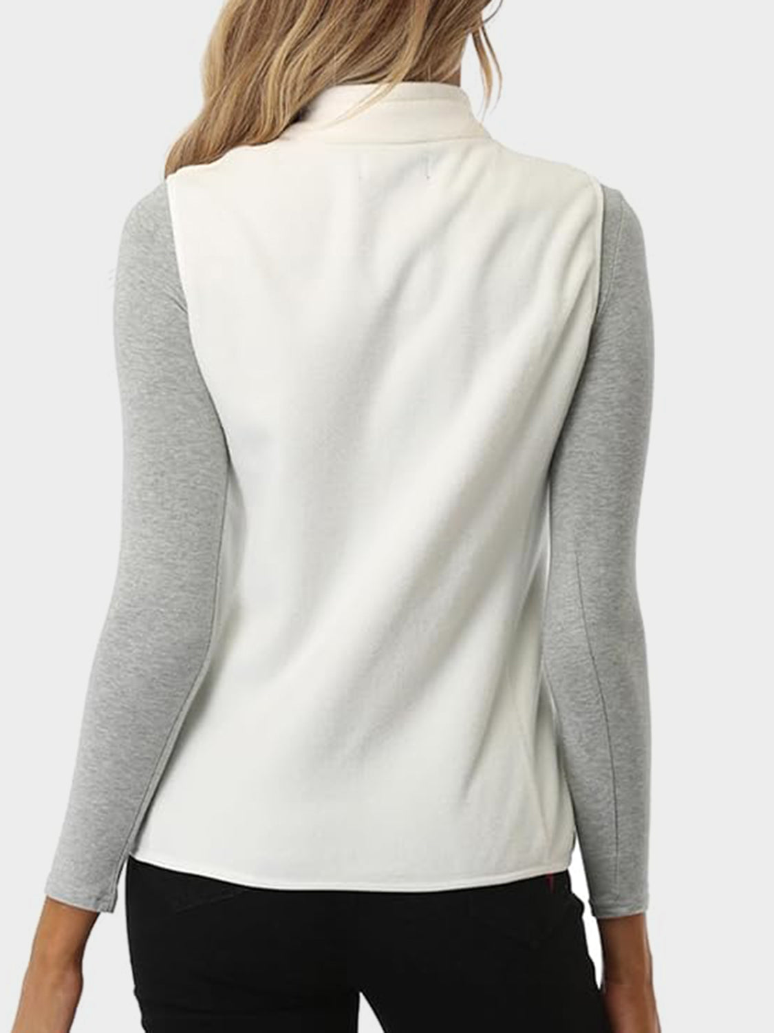 Women's Zip-Up Turtleneck Vest with Pockets | Cozy Polyester-Elastane Blend for Everyday Style