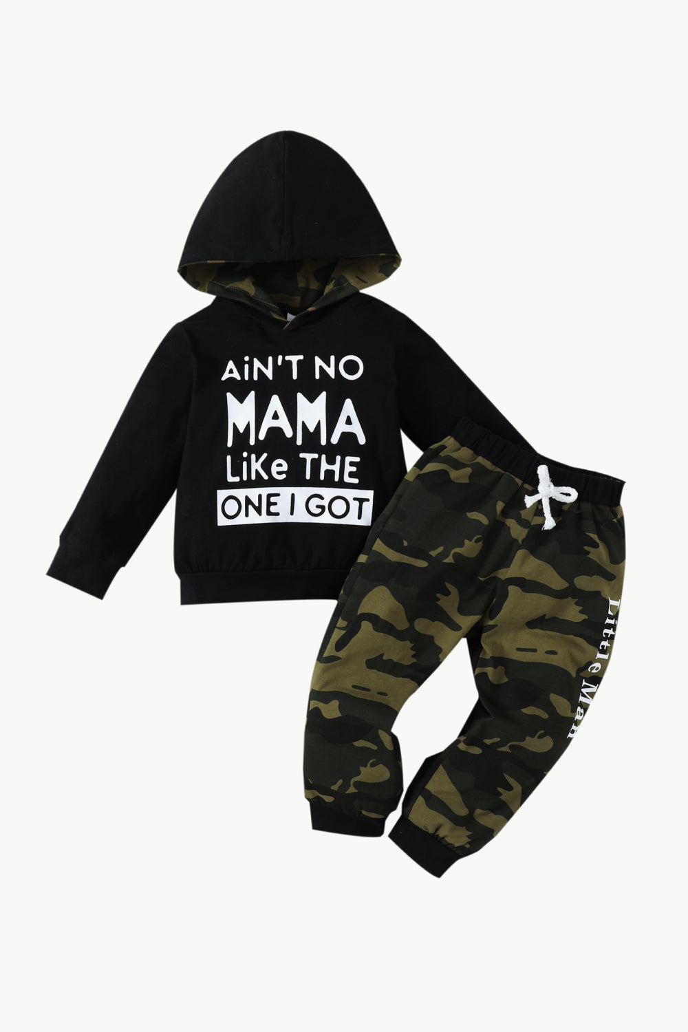 Boys Letter Graphic Hoodie and Joggers Set - Ivy & Arrow Supply Co.