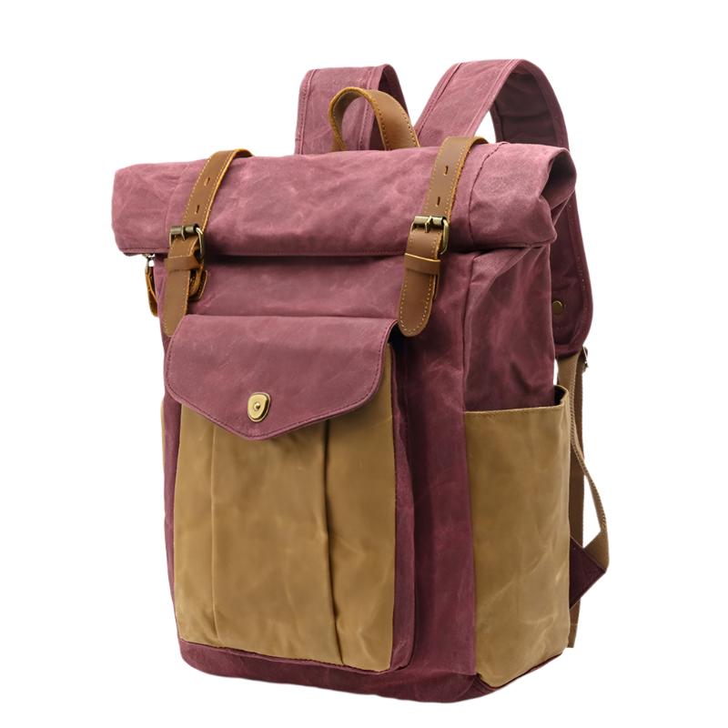 Retro Male Travel Backpack Travel Student Bag - Ivy & Arrow Supply Co.