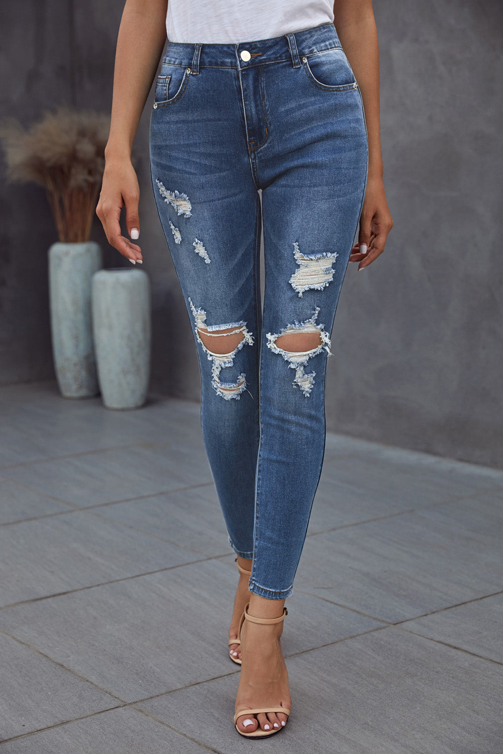 Vintage Skinny Ripped Jeans - Ivy & Arrow Supply Co.