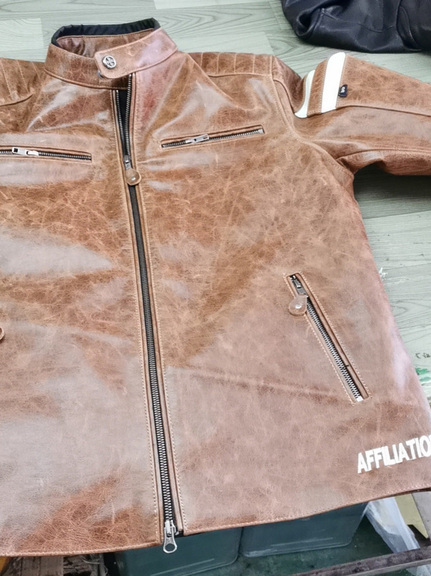 Motorcycle leather jacket - Ivy & Arrow Supply Co.