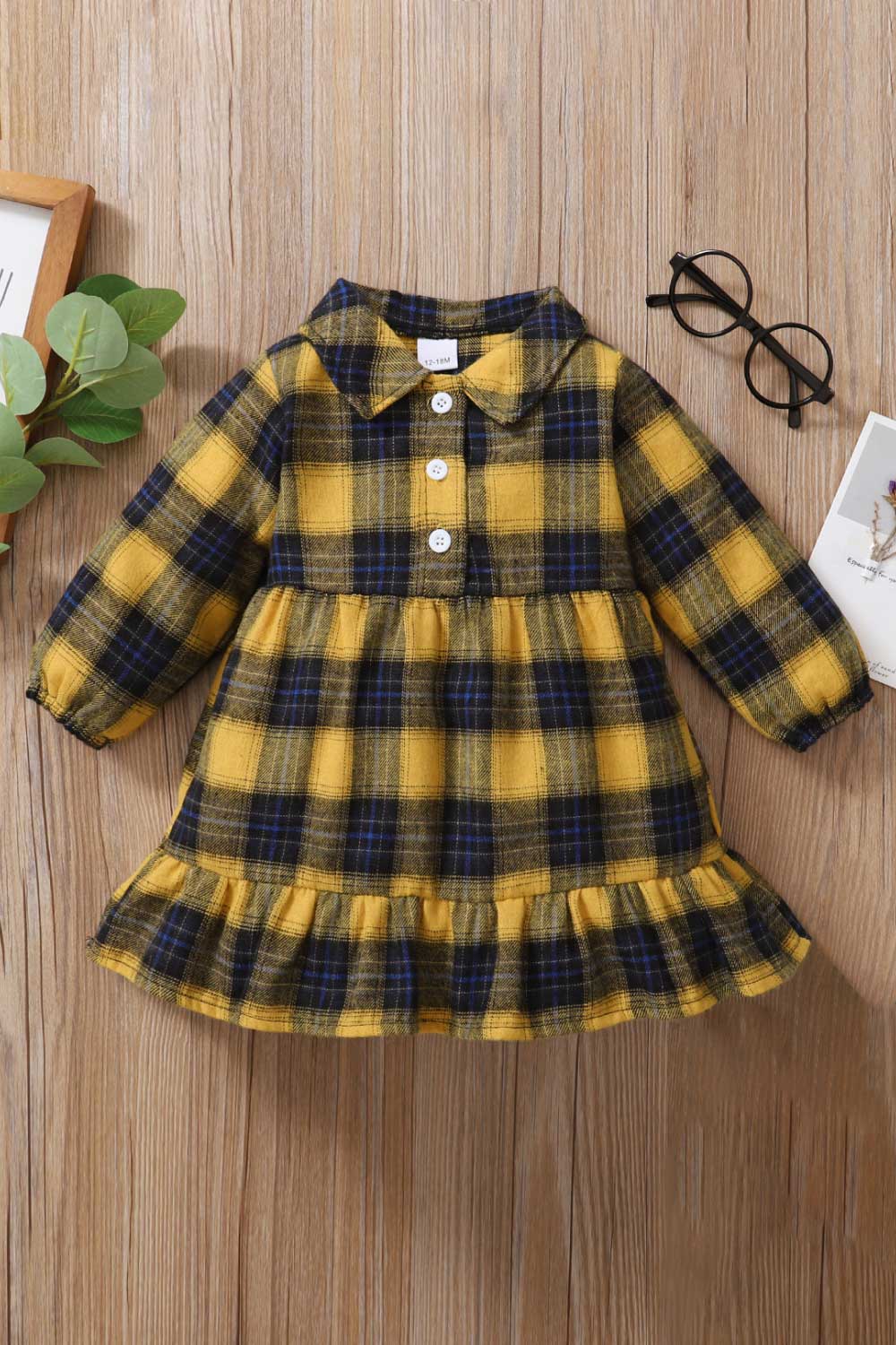 Girls Plaid Ruffled Shirt Dress - Ivy & Arrow Supply Co.