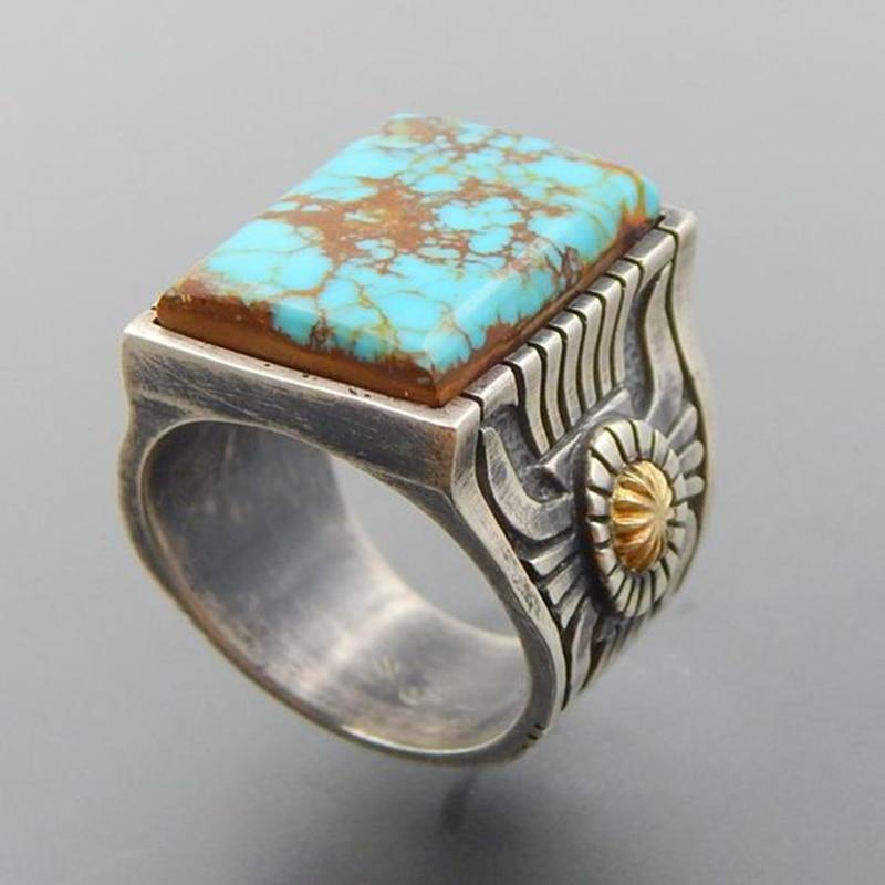 Square green turquoise ring - Ivy & Arrow Supply Co.