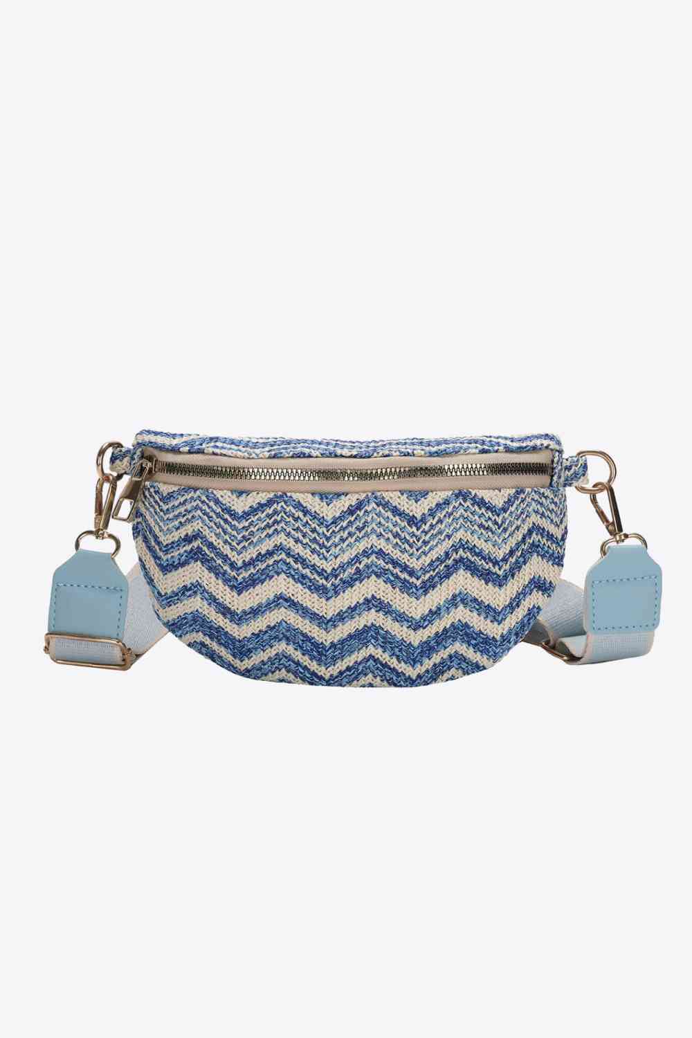 Stylish Chevron Straw Sling Bag