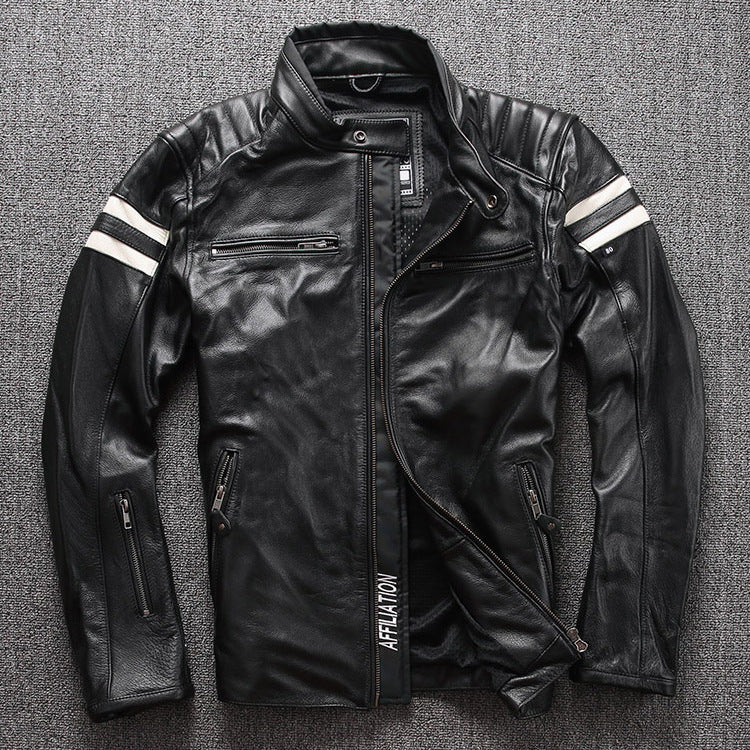 Motorcycle leather jacket - Ivy & Arrow Supply Co.