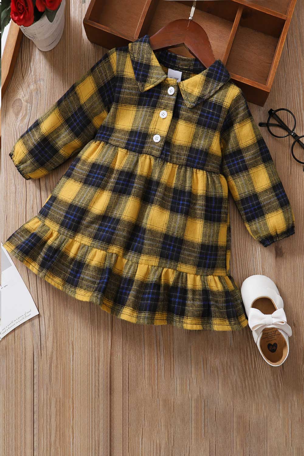 Girls Plaid Ruffled Shirt Dress - Ivy & Arrow Supply Co.