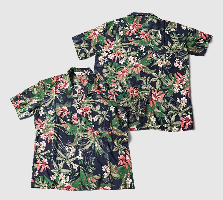 Men's Lightweight Hawaiian Short Sleeve Shirt Pre-shrunk Tropical Flower Print Non Stock