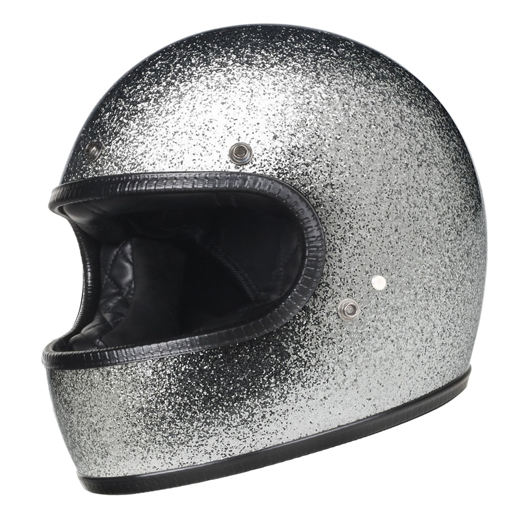 LDMET Full Face Vintage Lightweight Motorcycle Helmet - DOT Certified - Unisex