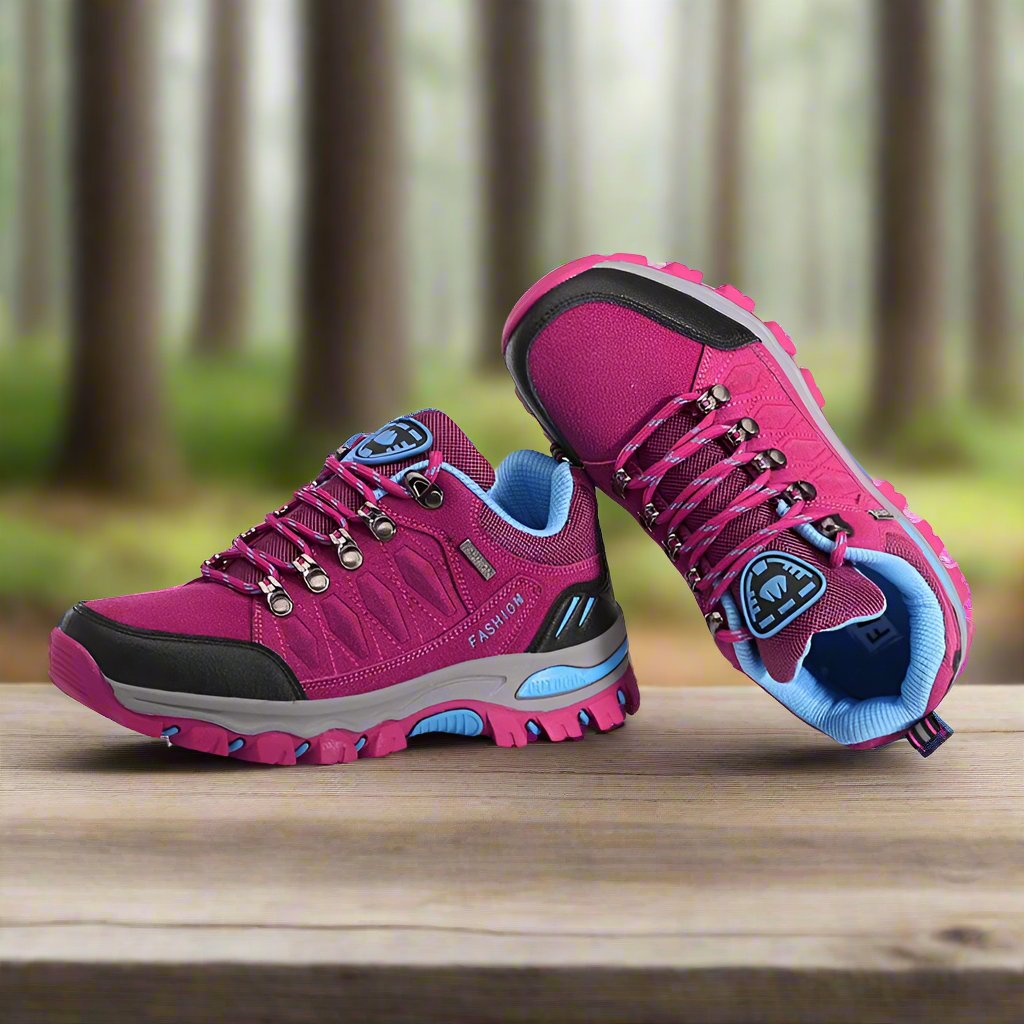 Women's Lightweight Waterproof Lace-up Hiking Shoes - Durable Performance