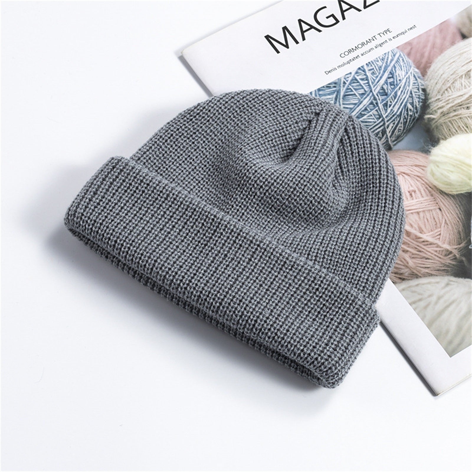 Soft Knitted Beanie Cap - Solid Color - Lightweight and Breathable - Warm Acrylic Material - Unisex Design