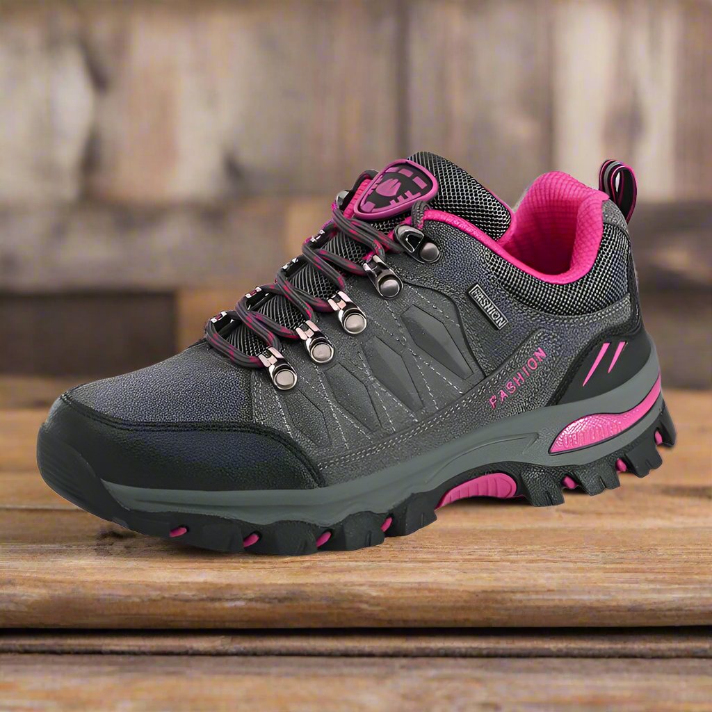 Women's Lightweight Waterproof Lace-up Hiking Shoes - Durable Performance