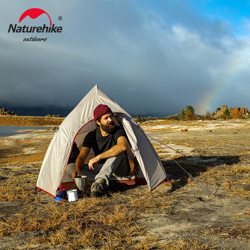 Naturehike Ultralight Waterproof Camping Tent - High Quality Polyester Fabric Double-Layered 1-3 Person Capacity