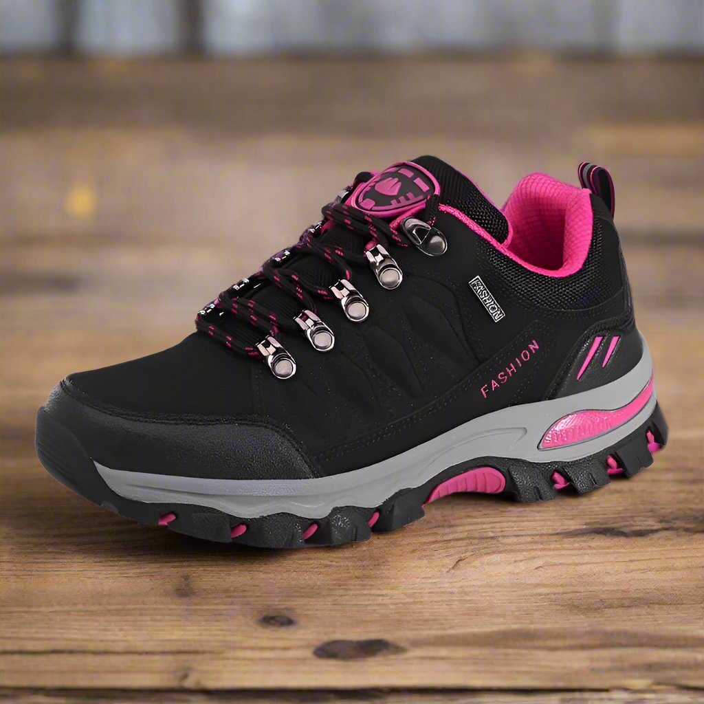 Women's Lightweight Waterproof Lace-up Hiking Shoes - Durable Performance