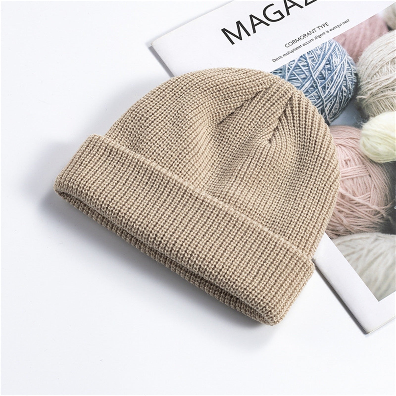 Soft Knitted Beanie Cap - Solid Color - Lightweight and Breathable - Warm Acrylic Material - Unisex Design