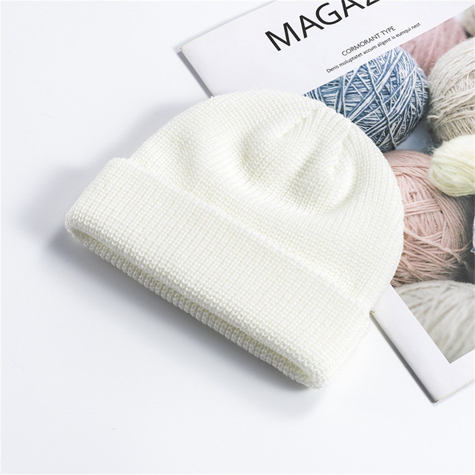 Soft Knitted Beanie Cap - Solid Color - Lightweight and Breathable - Warm Acrylic Material - Unisex Design