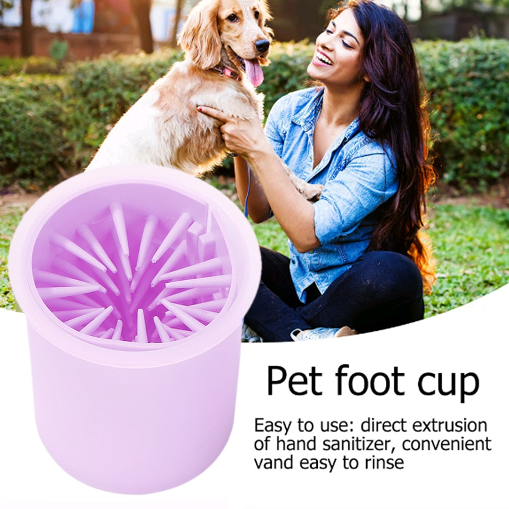 Portable Silicone Pet Paw Cleaning Cup by VKTECH - Non-Toxic Easy-to-Use Paw Cleaner for Dogs and Cats