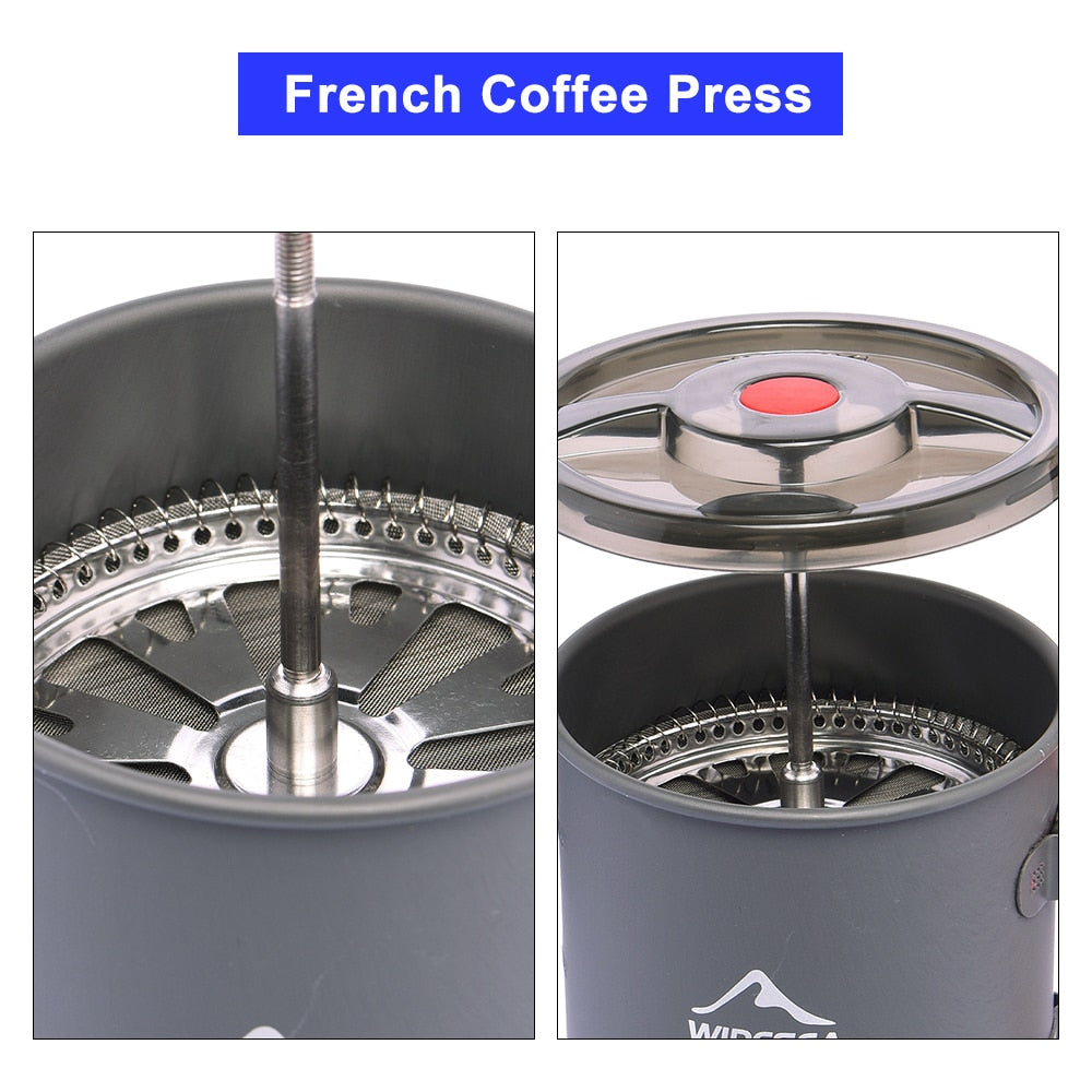 WIDESEA Camping Coffee Pot with Detachable French Press Cookware 750ML