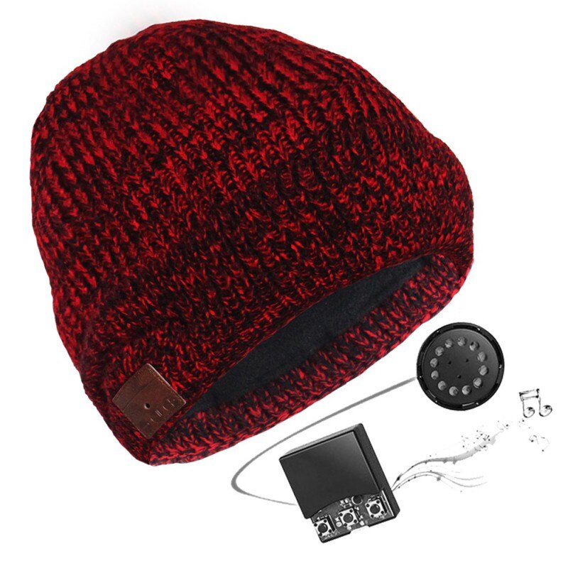 Wireless Bluetooth Headphones Beanie Cap with Polar Fleece Lining - V5.0 Bluetooth Technology for Stereo Sound Output