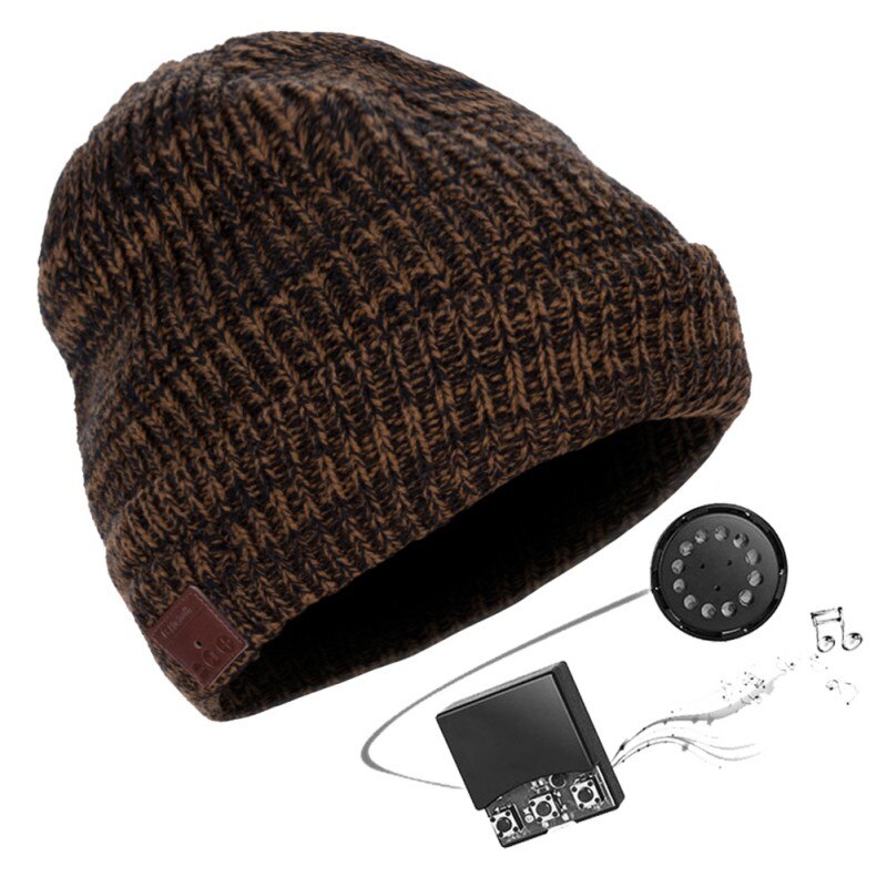 Wireless Bluetooth Headphones Beanie Cap with Polar Fleece Lining - V5.0 Bluetooth Technology for Stereo Sound Output