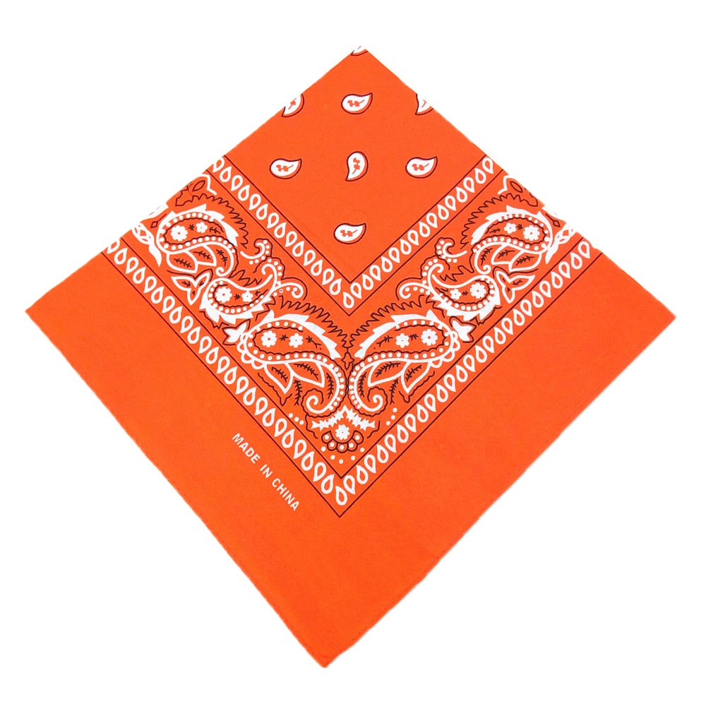 Polyester Cashew Print Bandana - Fade-Resistant Handkerchief for Stylish Wear