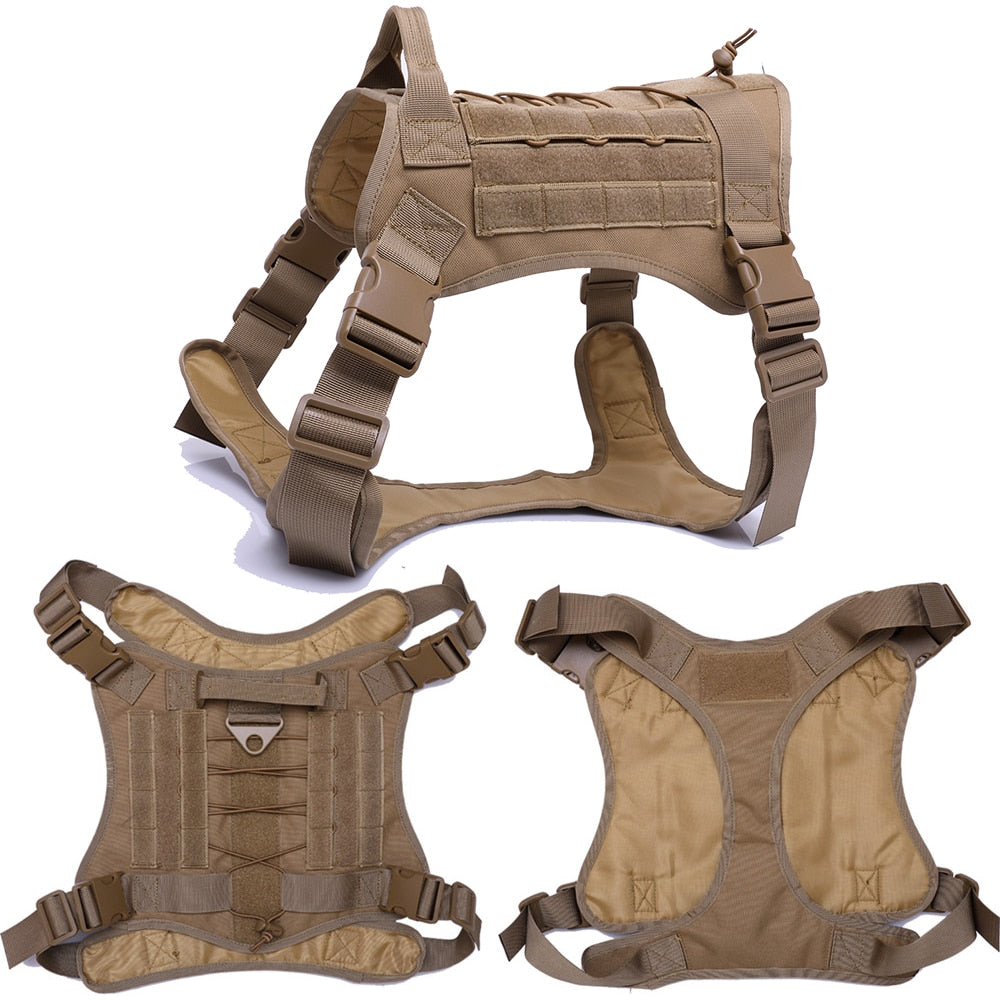 Tactical Dog Harness Training Vest for Small Large Dogs - Durable Nylon - Adjustable Straps