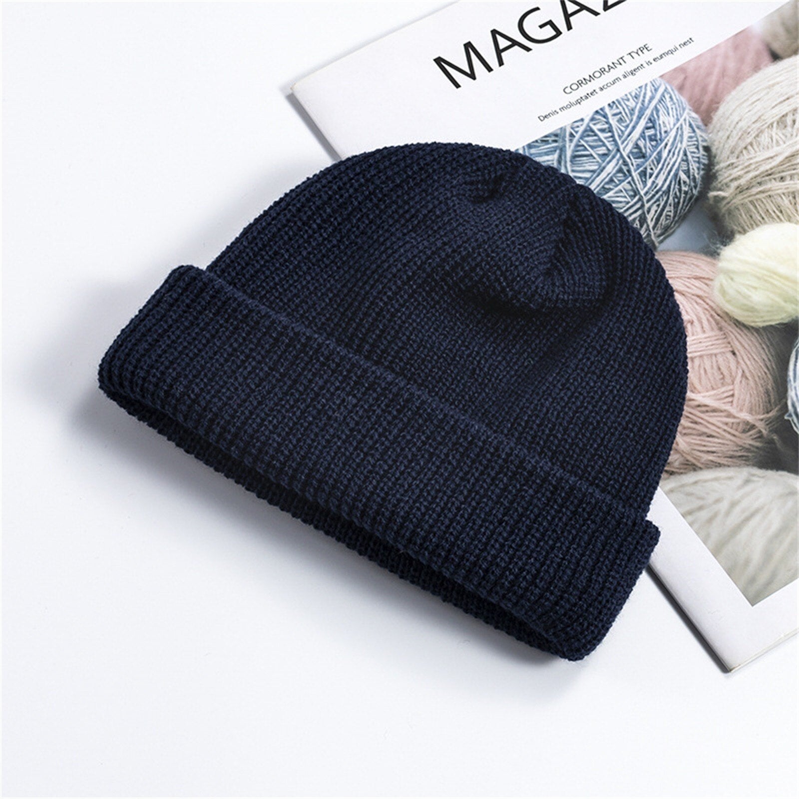 Soft Knitted Beanie Cap - Solid Color - Lightweight and Breathable - Warm Acrylic Material - Unisex Design