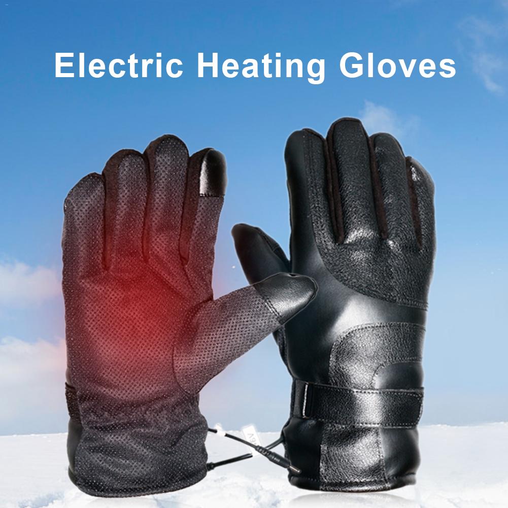 Rechargeable Motorcycle Heated Gloves with Touchscreen 12V Unisex Non-Slip Palm