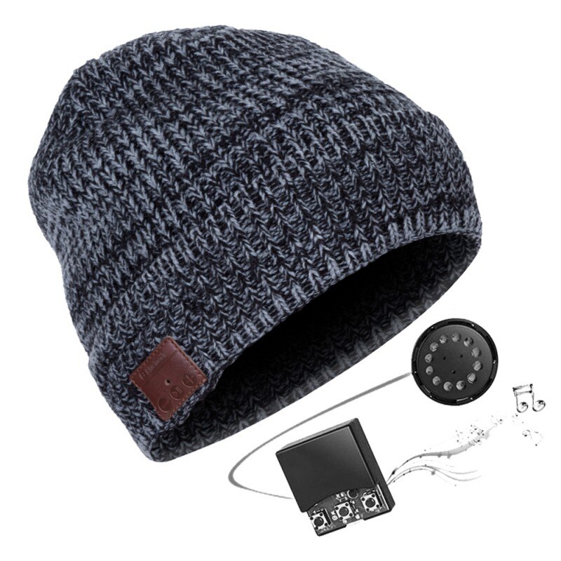 Wireless Bluetooth Headphones Beanie Cap with Polar Fleece Lining - V5.0 Bluetooth Technology for Stereo Sound Output