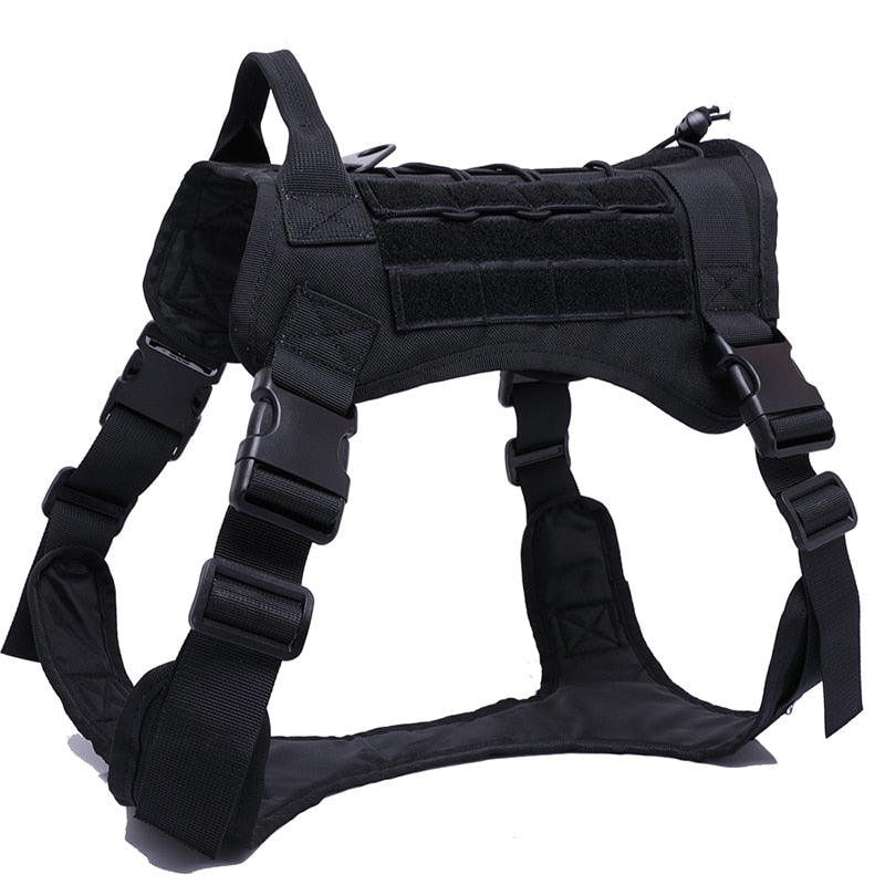 Tactical Dog Harness Training Vest for Small Large Dogs - Durable Nylon - Adjustable Straps