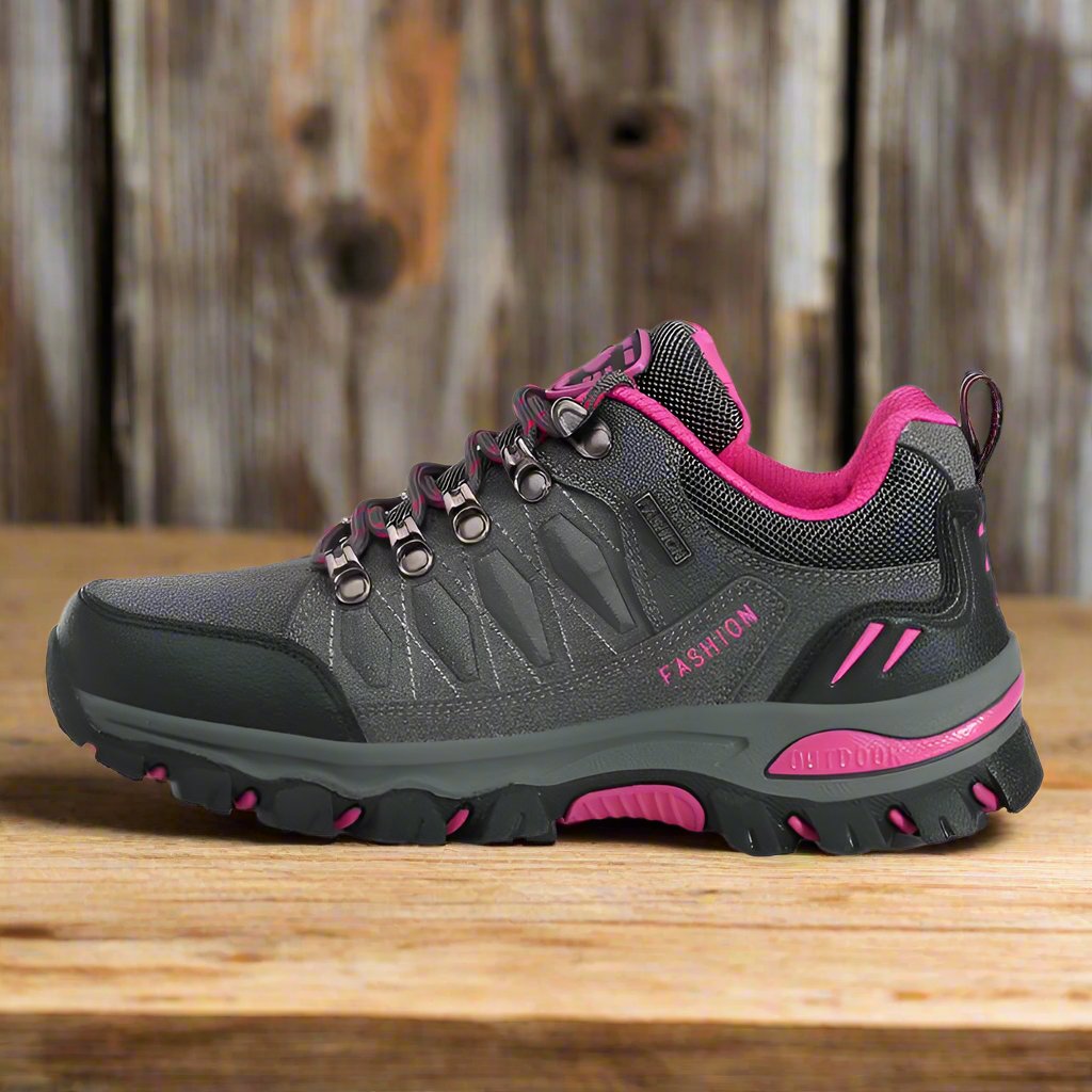 Women's Lightweight Waterproof Lace-up Hiking Shoes - Durable Performance