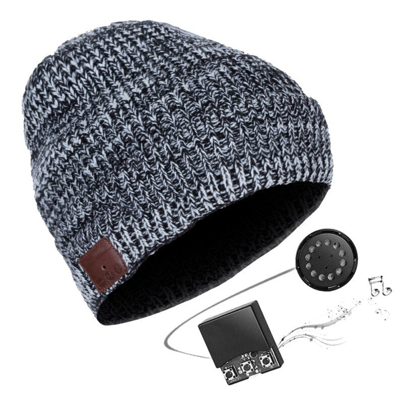 Wireless Bluetooth Headphones Beanie Cap with Polar Fleece Lining - V5.0 Bluetooth Technology for Stereo Sound Output