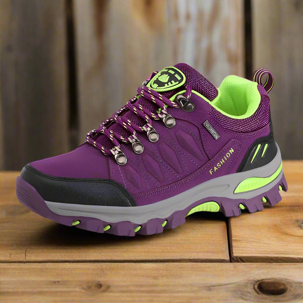 Women's Lightweight Waterproof Lace-up Hiking Shoes - Durable Performance