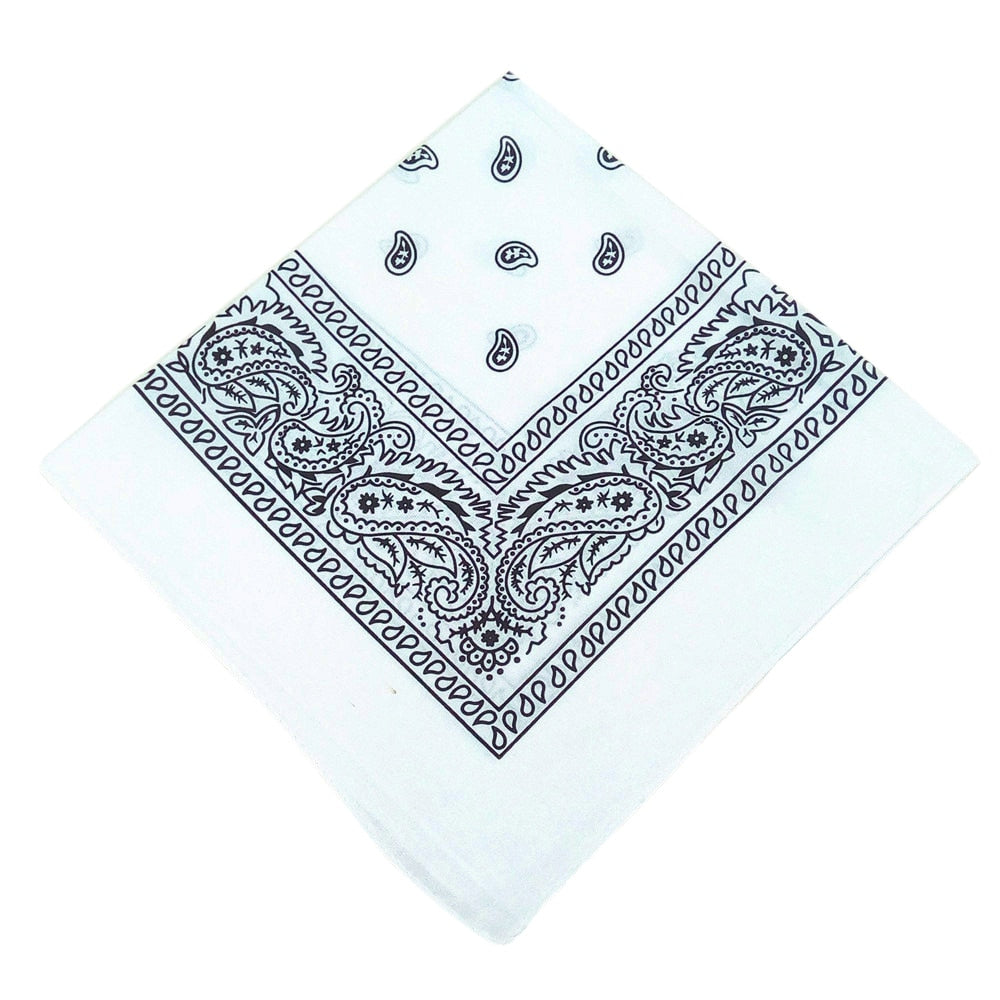 Polyester Cashew Print Bandana - Fade-Resistant Handkerchief for Stylish Wear