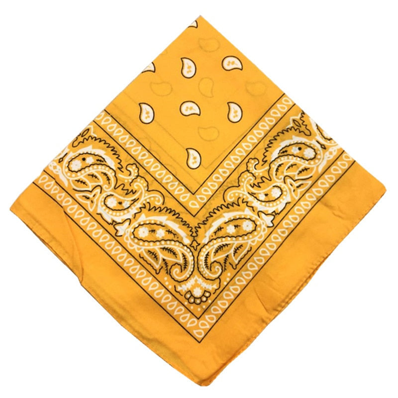 Polyester Cashew Print Bandana - Fade-Resistant Handkerchief for Stylish Wear