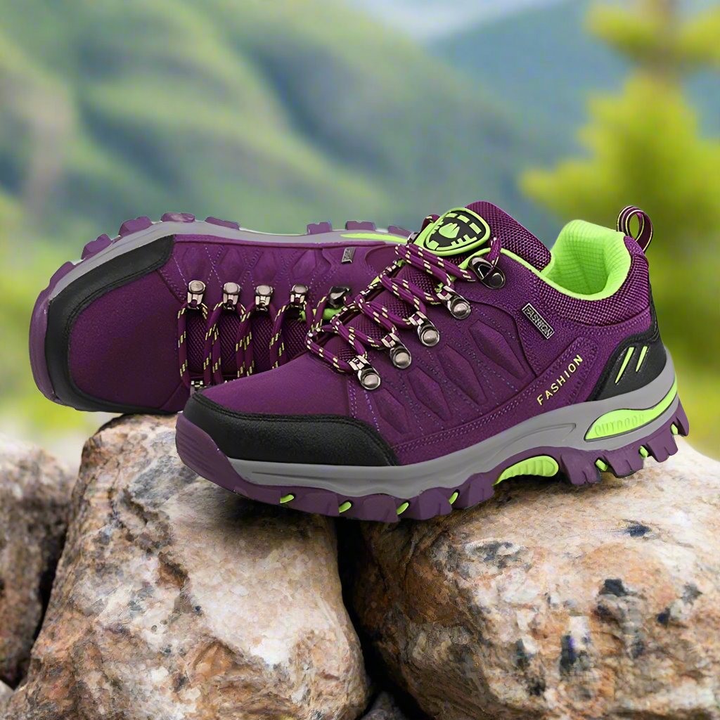 Women's Lightweight Waterproof Lace-up Hiking Shoes - Durable Performance