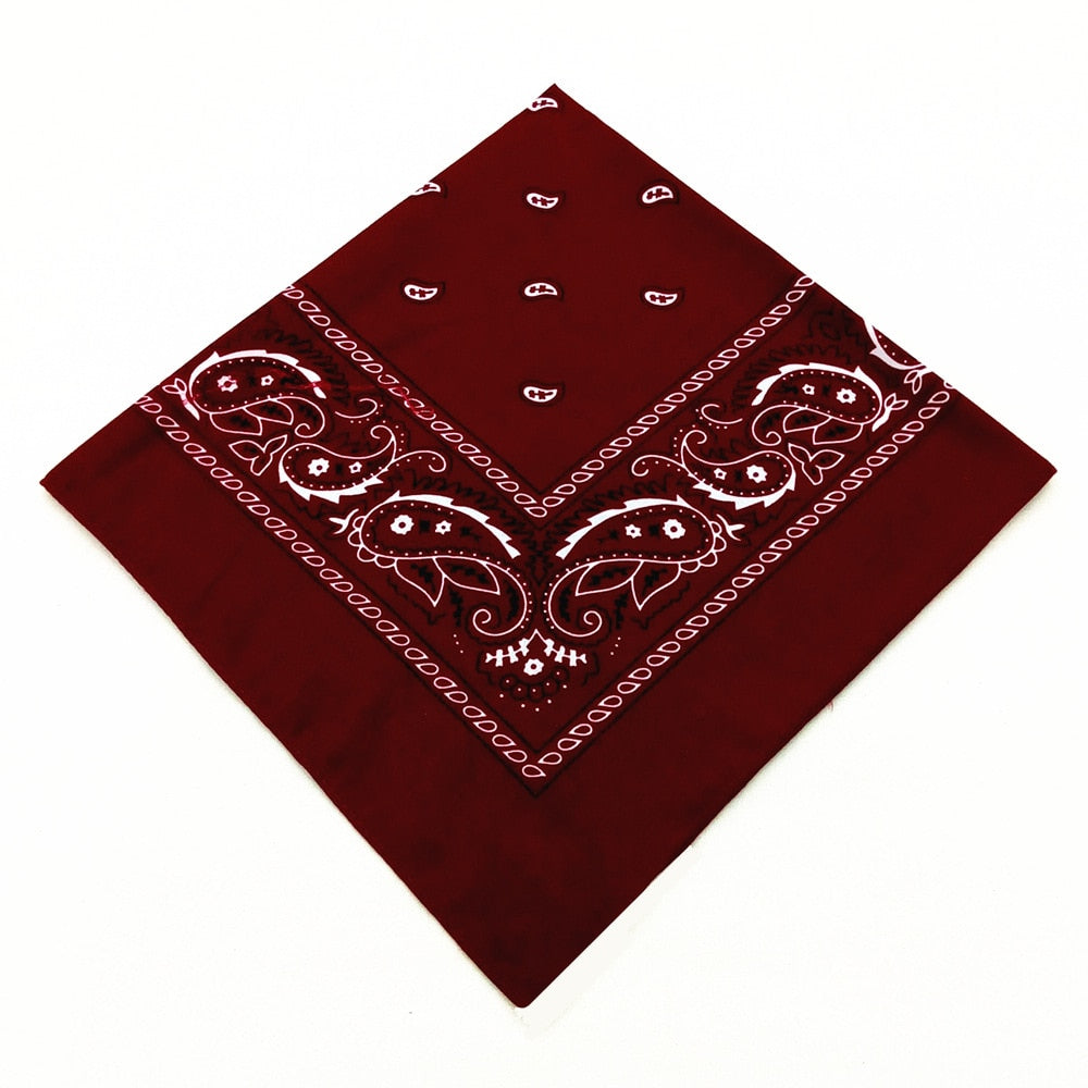 Polyester Cashew Print Bandana - Fade-Resistant Handkerchief for Stylish Wear