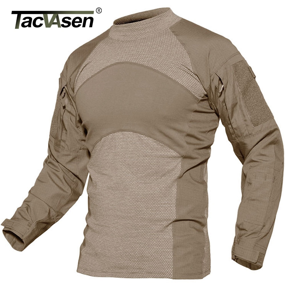 Men's Tactical Long Sleeve Shirt - Scratch-resistant Tear-resistant - Adjustable Straps - Outdoor Activity Shirt