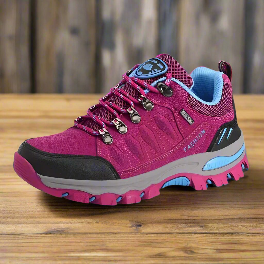 Women's Lightweight Waterproof Lace-up Hiking Shoes - Durable Performance