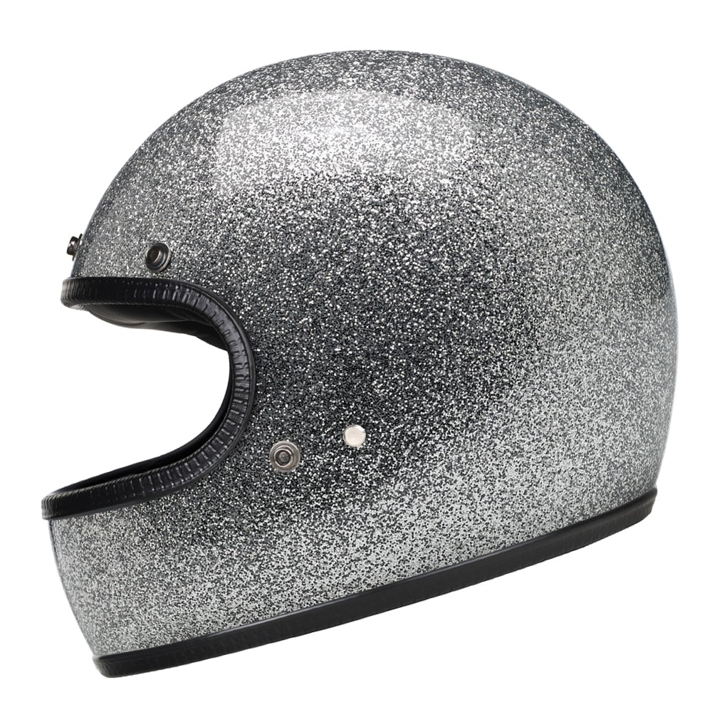 LDMET Full Face Vintage Lightweight Motorcycle Helmet - DOT Certified - Unisex