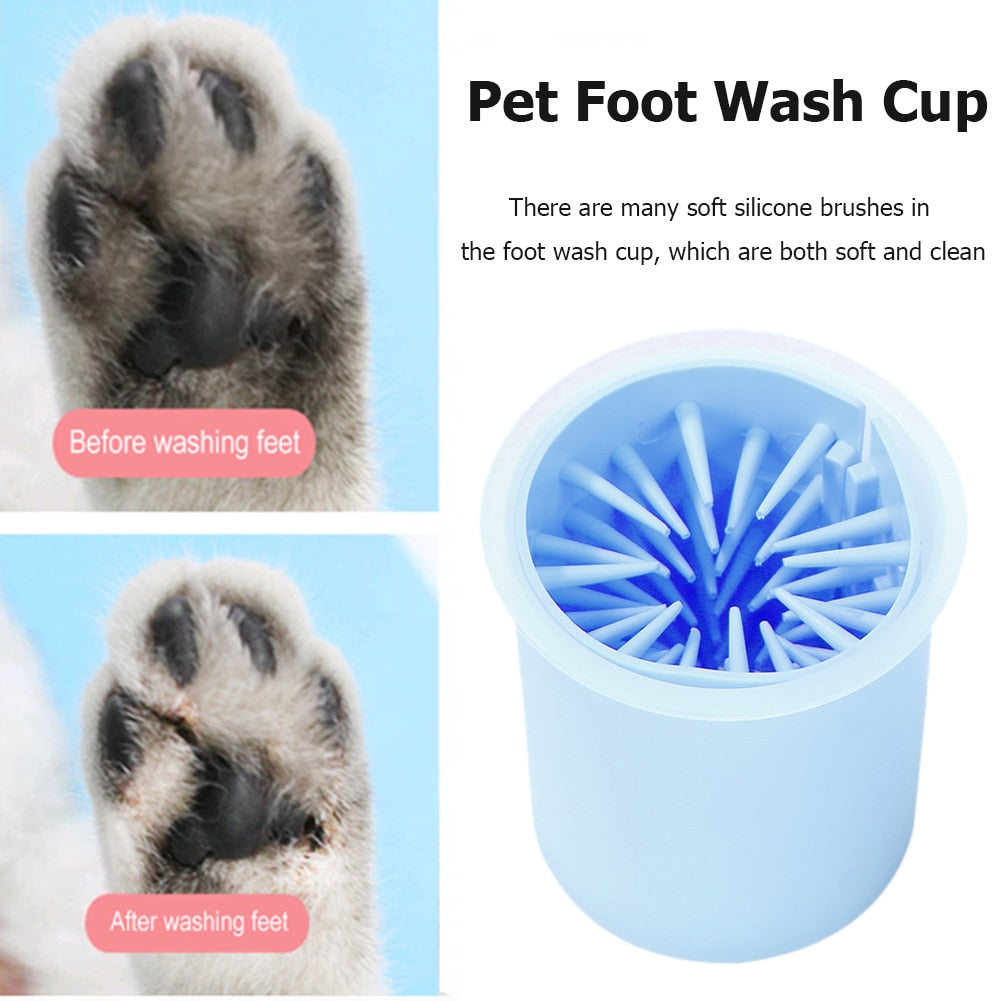 Portable Silicone Pet Paw Cleaning Cup by VKTECH - Non-Toxic Easy-to-Use Paw Cleaner for Dogs and Cats