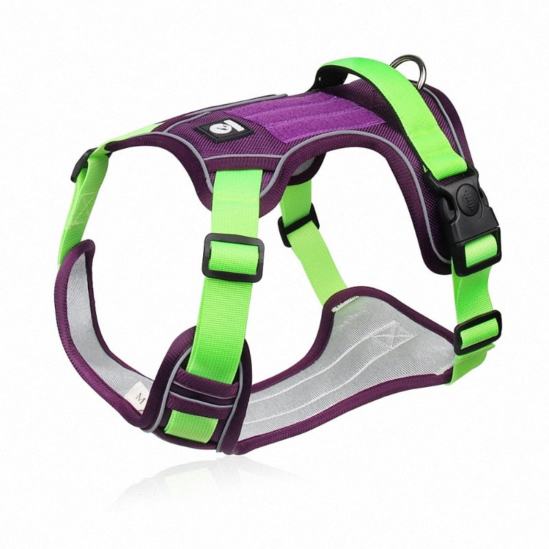 Adjustable Reflective Dog Harness with No-Pull No-Choke Technology: Comfort and Safety for Daily