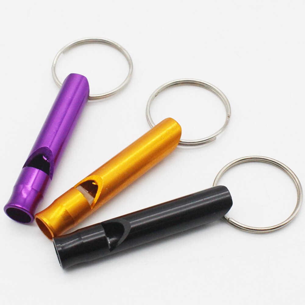 Aluminum Alloy Dog Stop Barking Whistle with Iron Ring - Pet Training Tool