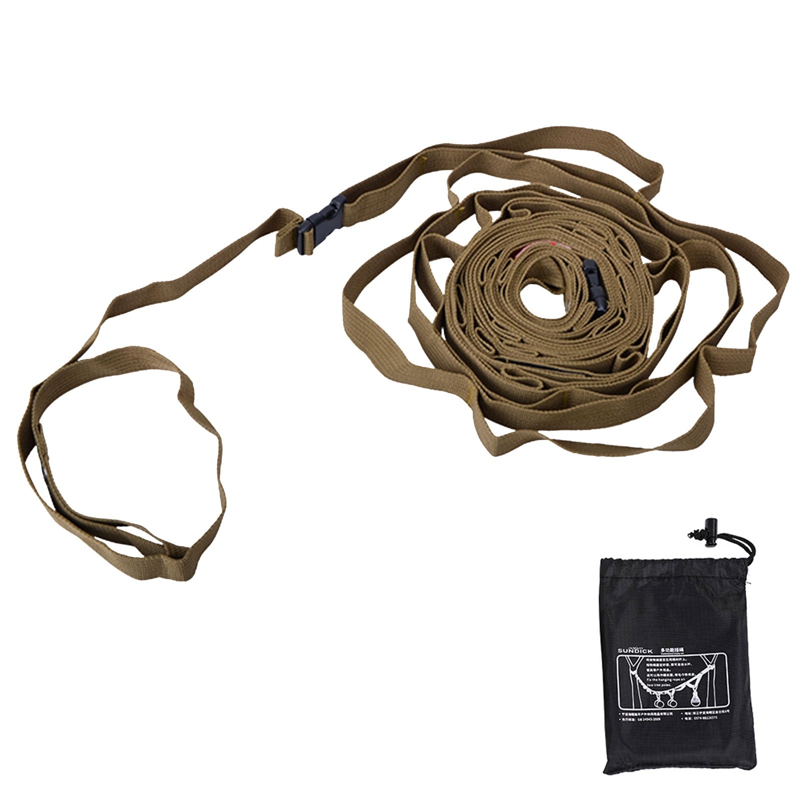 Outdoor Camping Adjustable Multi-purpose Canvas Hanging Windbreak Rope Lanyard by SUNDICK