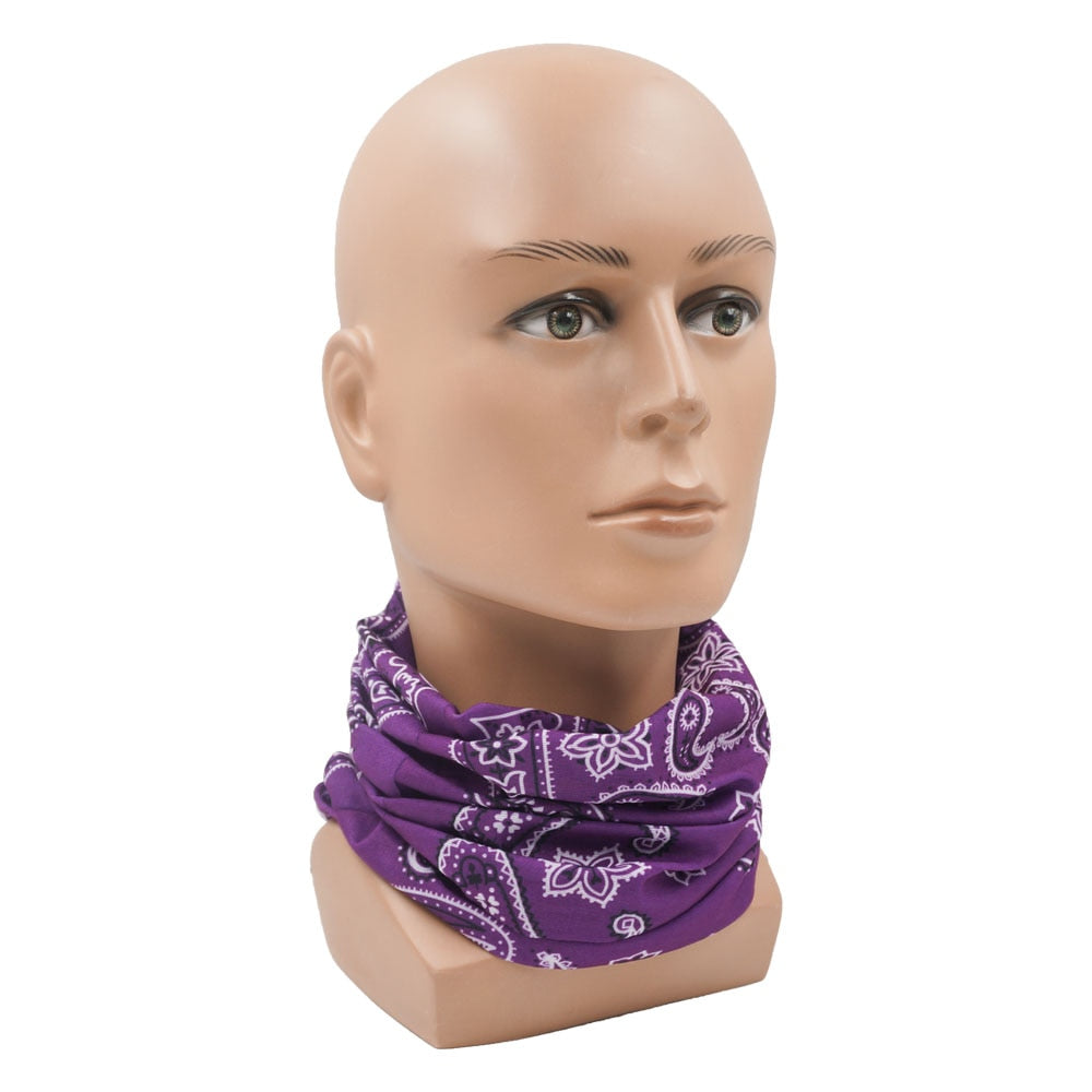 Paisley Art Windproof Seamless Bandana Lightweight Breathable UV Protection Multi-Functional Headwear