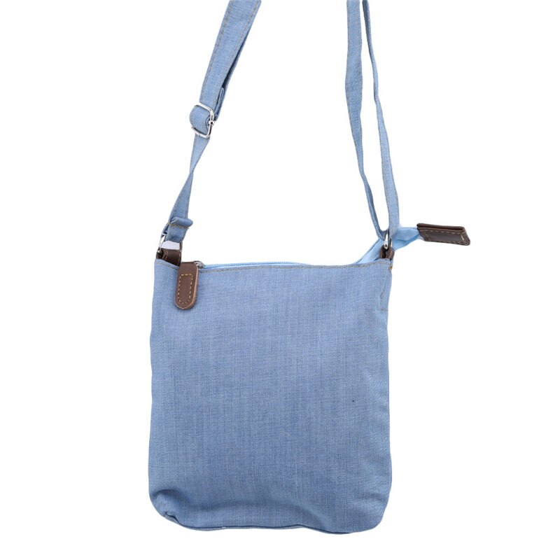 Women's Durable Denim Purse Handbag with Adjustable Shoulder Strap - Dark Blue and Light Blue Options