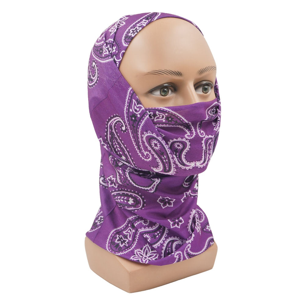 Paisley Art Windproof Seamless Bandana Lightweight Breathable UV Protection Multi-Functional Headwear