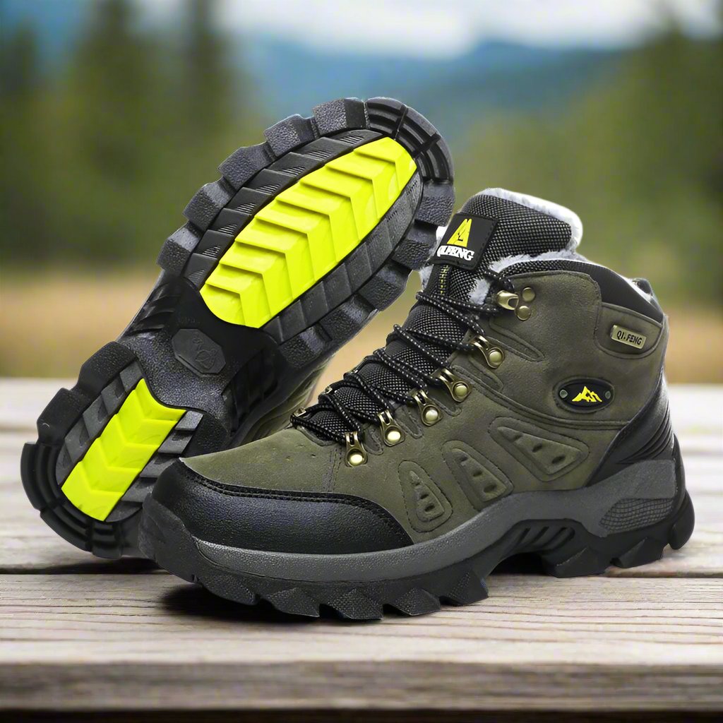 Men's Non Slip Hiking Boots - With or Without Fur Option Breathable and Durable