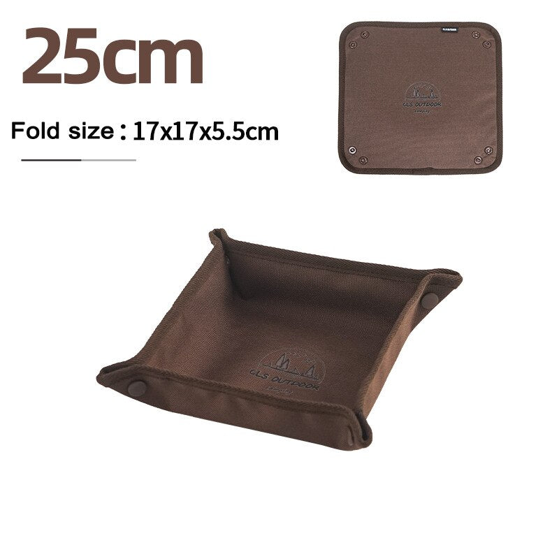 Outdoor Camping Waterproof Foldable Oxford Tray for Gadgets Organizing