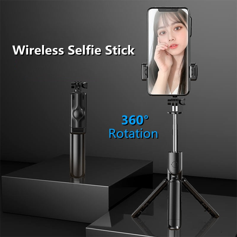 Versatile Selfie Stick Tripod with Remote Control and Adjustable Cell Phone Holder for iPhone and Samsung Models