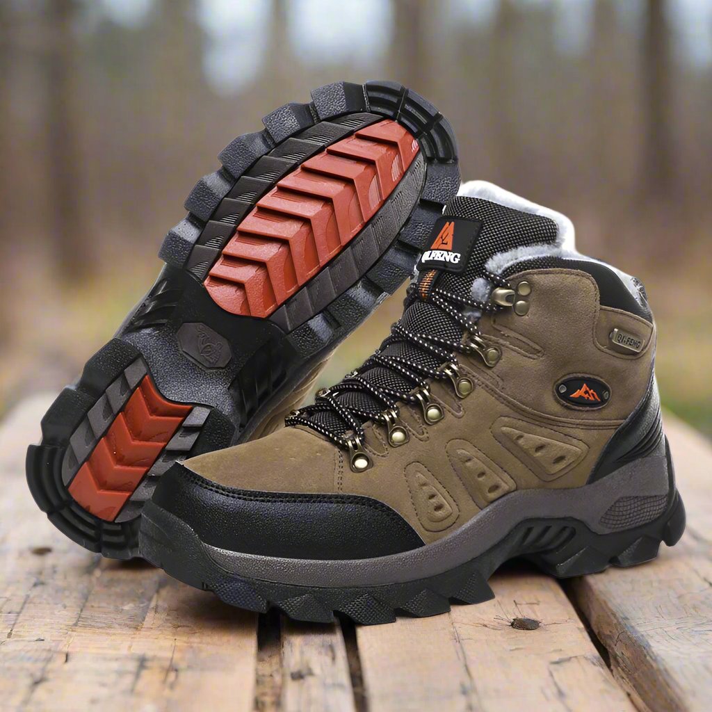 Men's Non Slip Hiking Boots - With or Without Fur Option Breathable and Durable